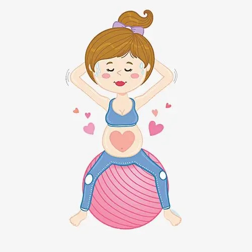 孕期瑜伽 卡通图片